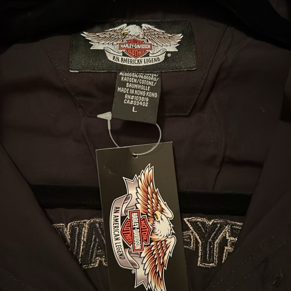 Harley Davidson black shirt, long sleeve, brand new , with tags - Picture 4 of 5